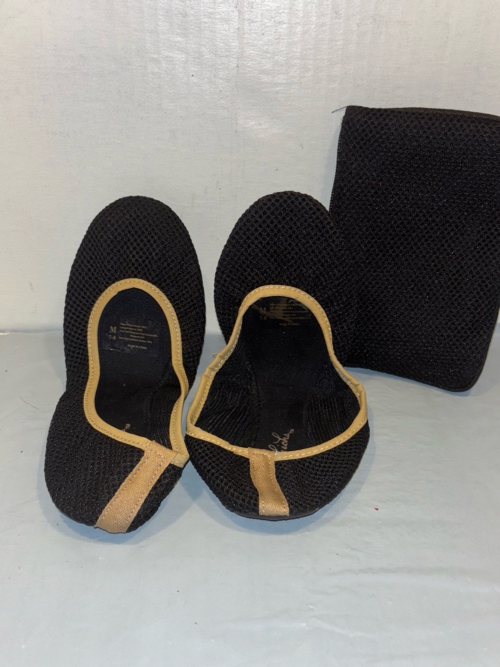 Sidekicks Energy Foldable Flats In Blue-medium- 7-8,New In Zippered Pouch,black
